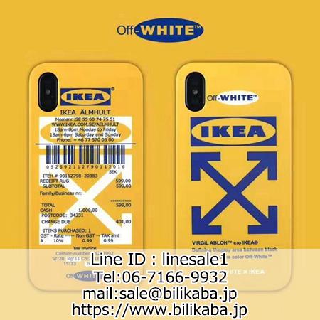 黄色 Off White x IKEA コラボ iPhoneケース