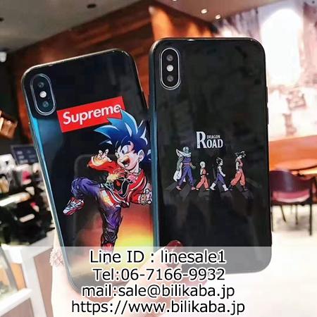 supreme  アニメ風 iphonex xr xsガラスケース