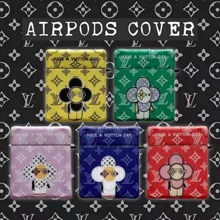 LV Airpodsケース 太陽の花ロゴ