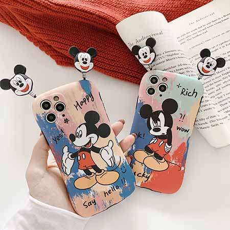 ミッキーマウス柄 iphone12保護 ケース