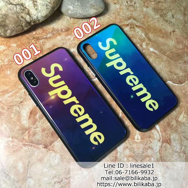 supreme iphoneX ケース 背面ガラス