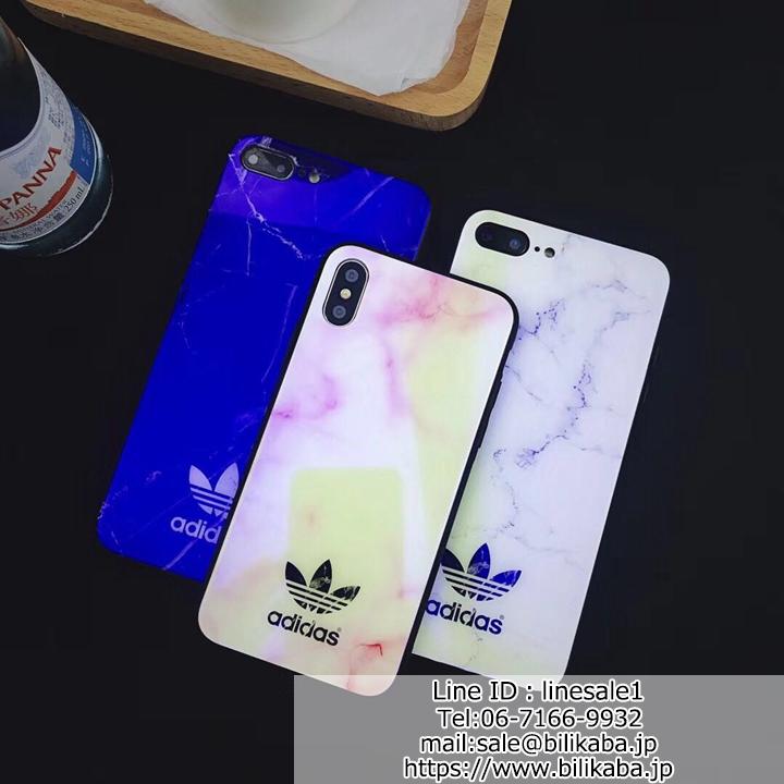 iphone6 6sケース adidas マーブル柄 男女兼用