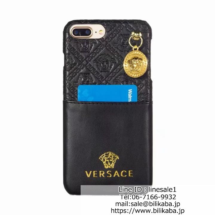 Versace iPhoneXs max カバー レザー