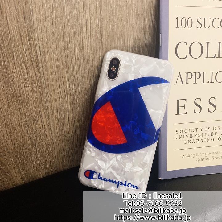貝殻紋 チャンピオン iPhoneX カップルカバー