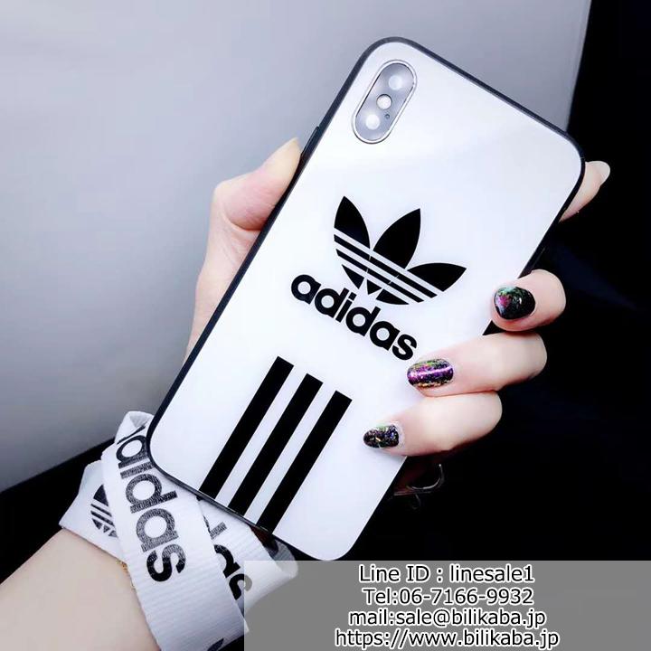 Adidas iphone8plus ケース ストラップ