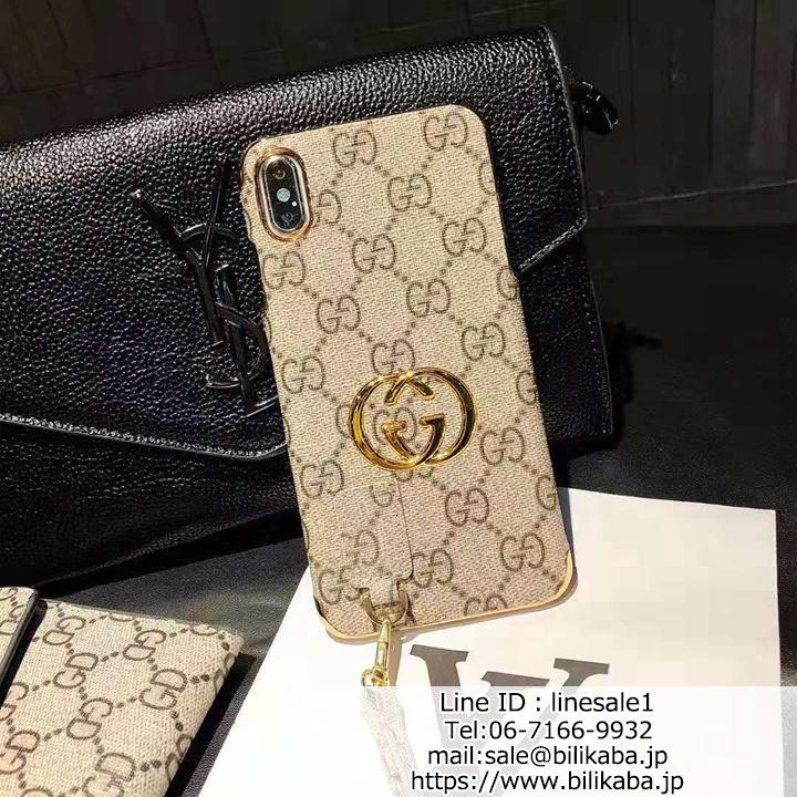 Gucci iPhone X XR XS カバー ストラップ付き