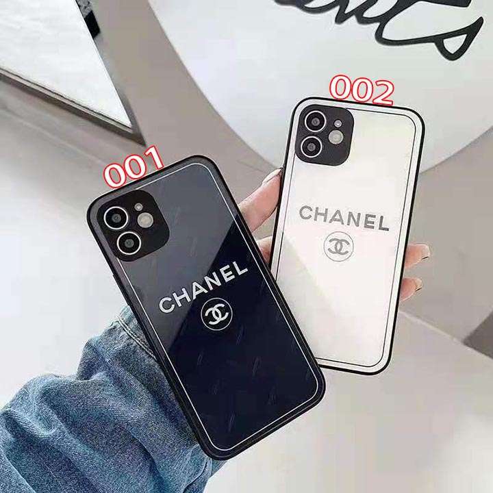 chanel iphone12 mini/12 白黒 携帯ケース