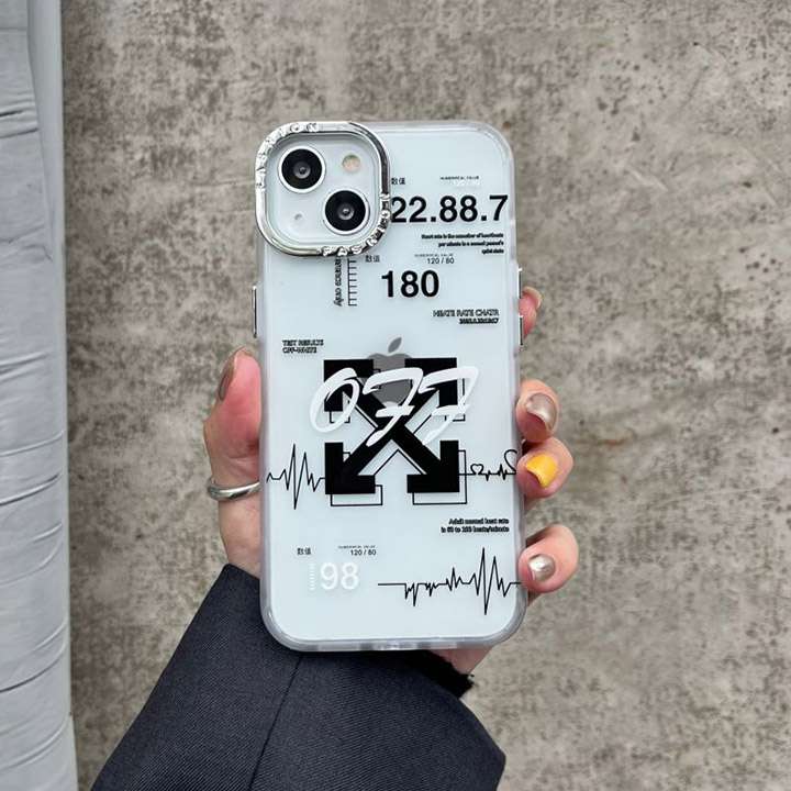 iphone12pro/12promaxカバーOff White全面保護