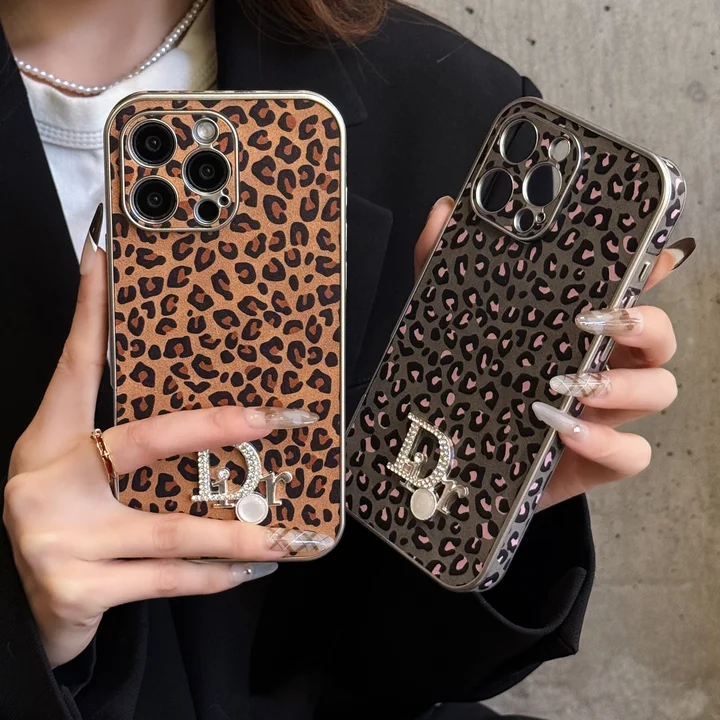 ブランド dior ディオール 電気メッキ ヒョウ柄 革iphone16ケース