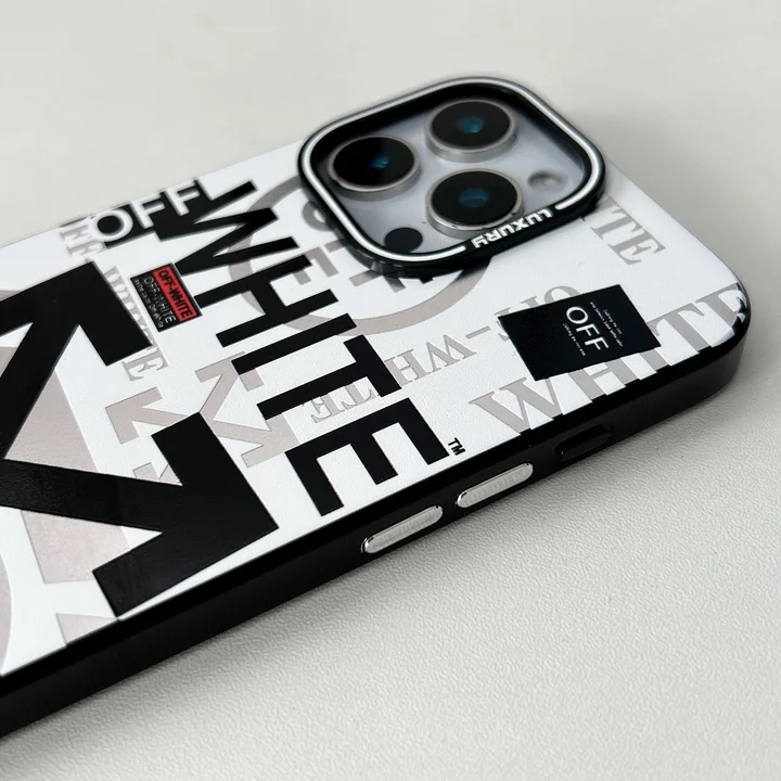 ブランド カバー アイホン15 pro max オフホワイト off white 