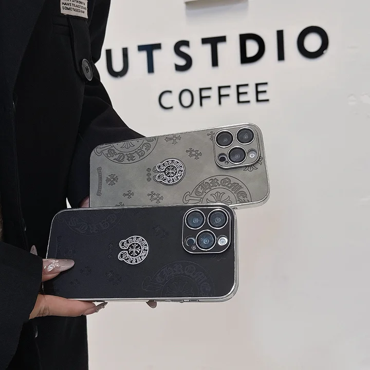 ブランド カバー アイホン16plus クロームハーツ風 