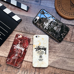 stussy iphone8plusケース マーブル柄