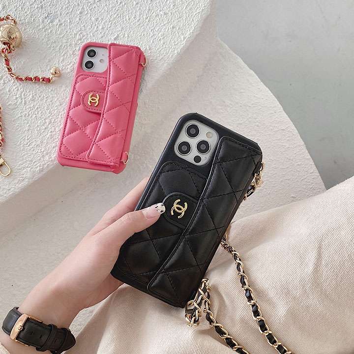 iphone12携帯ケース chanel チェーン付き 