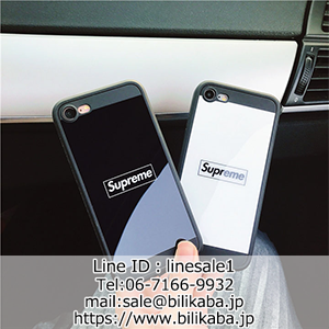 supreme iphone8ケース鏡面
