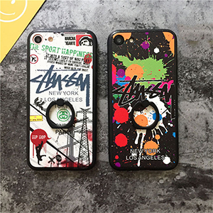 stussy iphone8ケースホールドリング付き