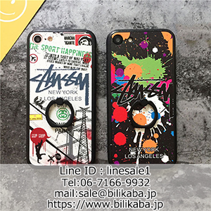 stussy iphone8ケースリング付き