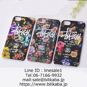 Stussy iphone8plusケース花柄